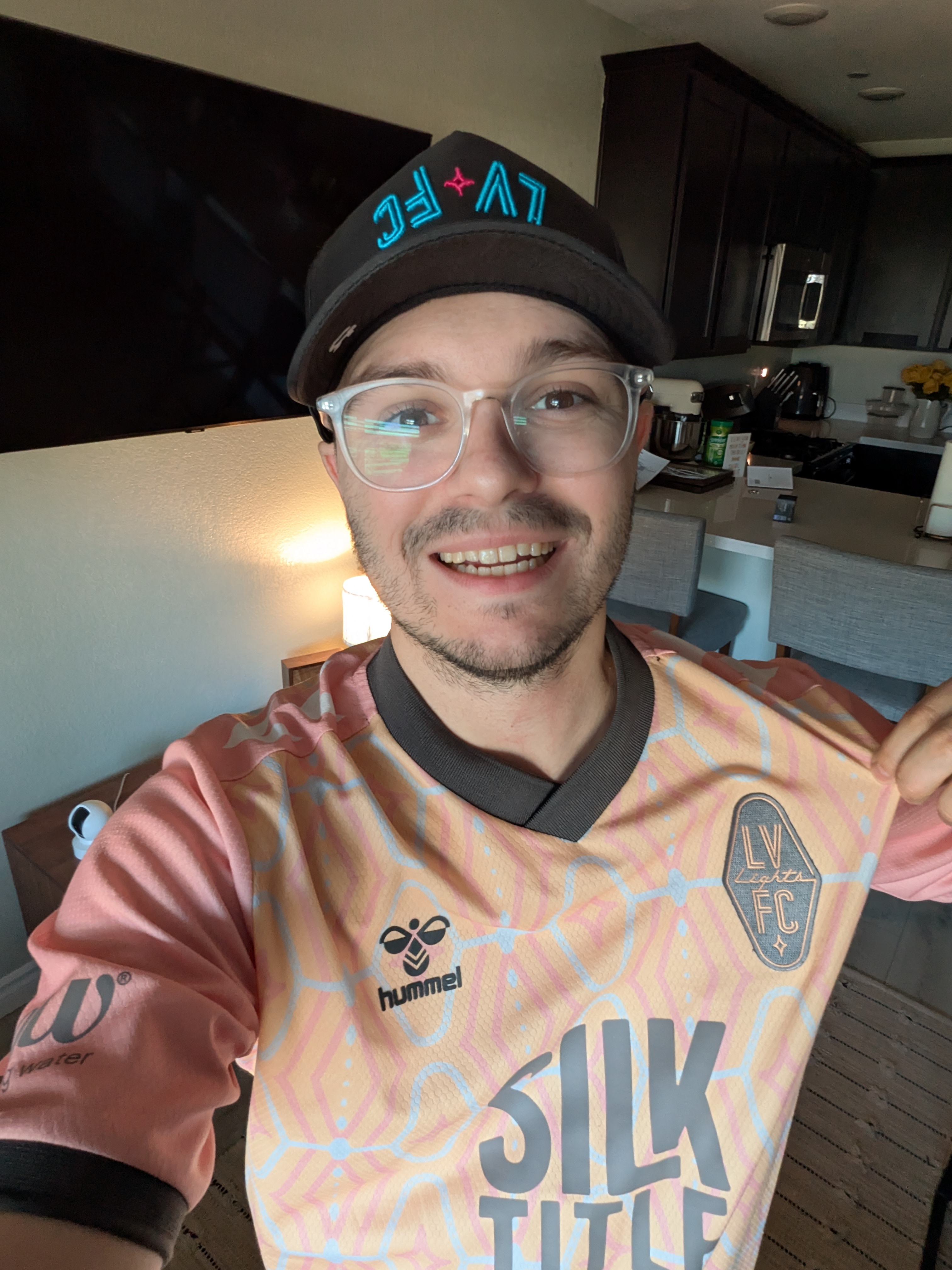 Jacob in Las Vegas Lights FC jersey